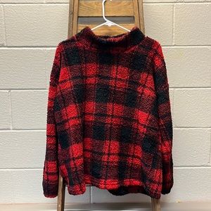 Maurices Red Plaid Pullover
